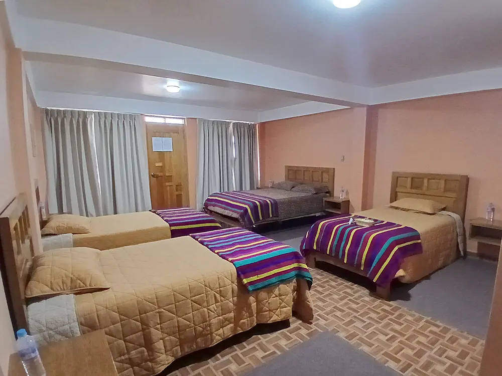 habitacion quíntuple familiar hotel la chacana huaraz